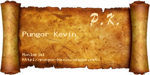 Pungor Kevin névjegykártya